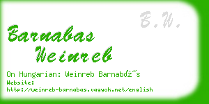 barnabas weinreb business card